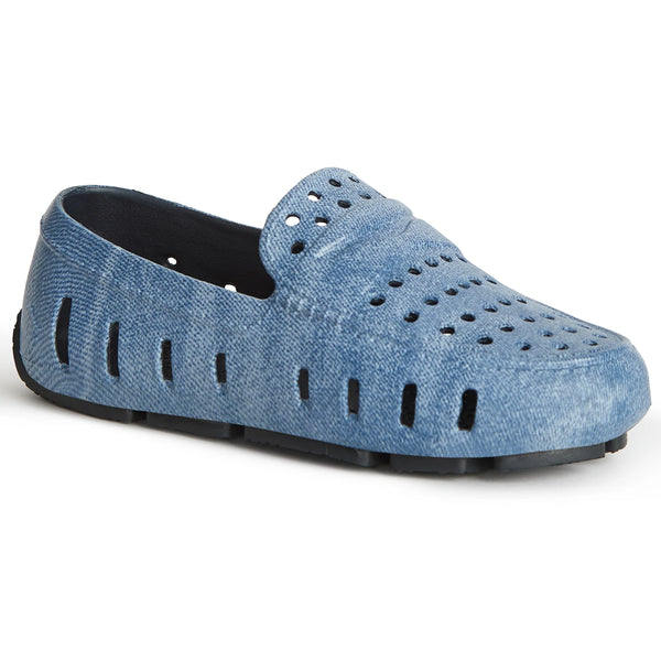 Floafers Kid's Prodigy Driver Print (Blue Denim)