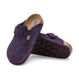 BIRKENSTOCK Women's Boston Soft Footbed Suede ( Blackberry Wine - Narrow Fit)