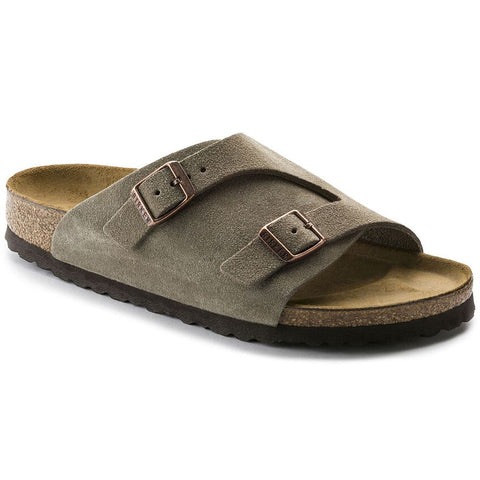 BIRKENSTOCK Men's Zürich Suede Leather (Taupe - Regular Fit)