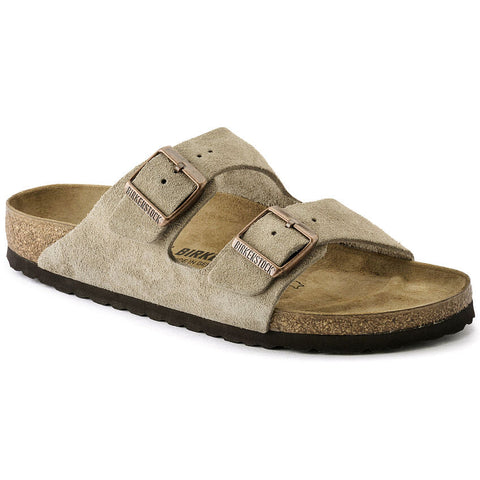 Birkenstock UNISEX Arizona Suede Leather (Taupe - Narrow Fit)