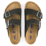 Birkenstock UNISEX Arizona Soft Footbed Suede Leather (Velvet Grey - Narrow Fit)