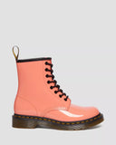 Doc Martens Women's 1460 PATENT LEATHER LACE UP BOOTS (CORAL LUCIDO)