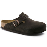 BIRKENSTOCK UNISEX Boston Soft Footbed Suede Leather (Mocha - Regular Fit)