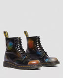 Doc Martens UNISEX 1460 FOR PRIDE RUB OFF LEATHER LACE UP BOOTS (Brown/Multi-Rainbow)