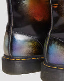 Doc Martens UNISEX 1460 FOR PRIDE RUB OFF LEATHER LACE UP BOOTS (Brown/Multi-Rainbow)