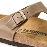 Birkenstock UNISEX Gizeh Oiled Leather (Tobacco Brown - Wide Fit)