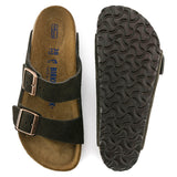 Birkenstock Women's Arizona Soft Footbed Suede Leather (Mocha - Regular fit)