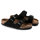Birkenstock UNISEX Arizona Soft Footbed Suede Leather (Black)