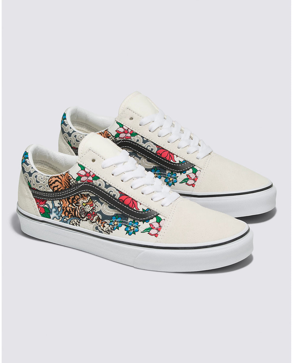 VANS UNISEX Old Skool Tiger Floral Multi True White Vamps NYC