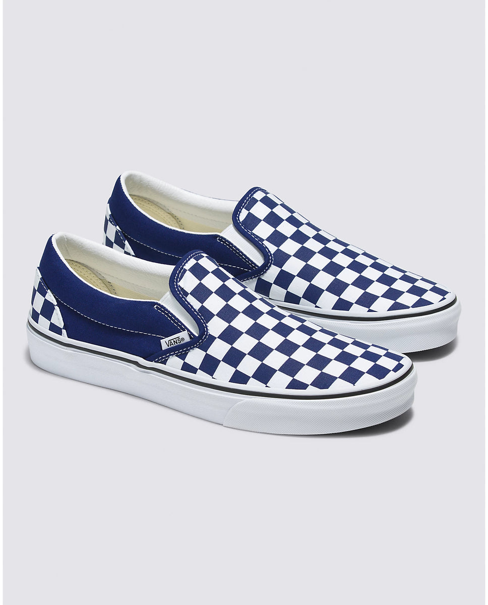 Vans checkerboard shoes blue Clearance
