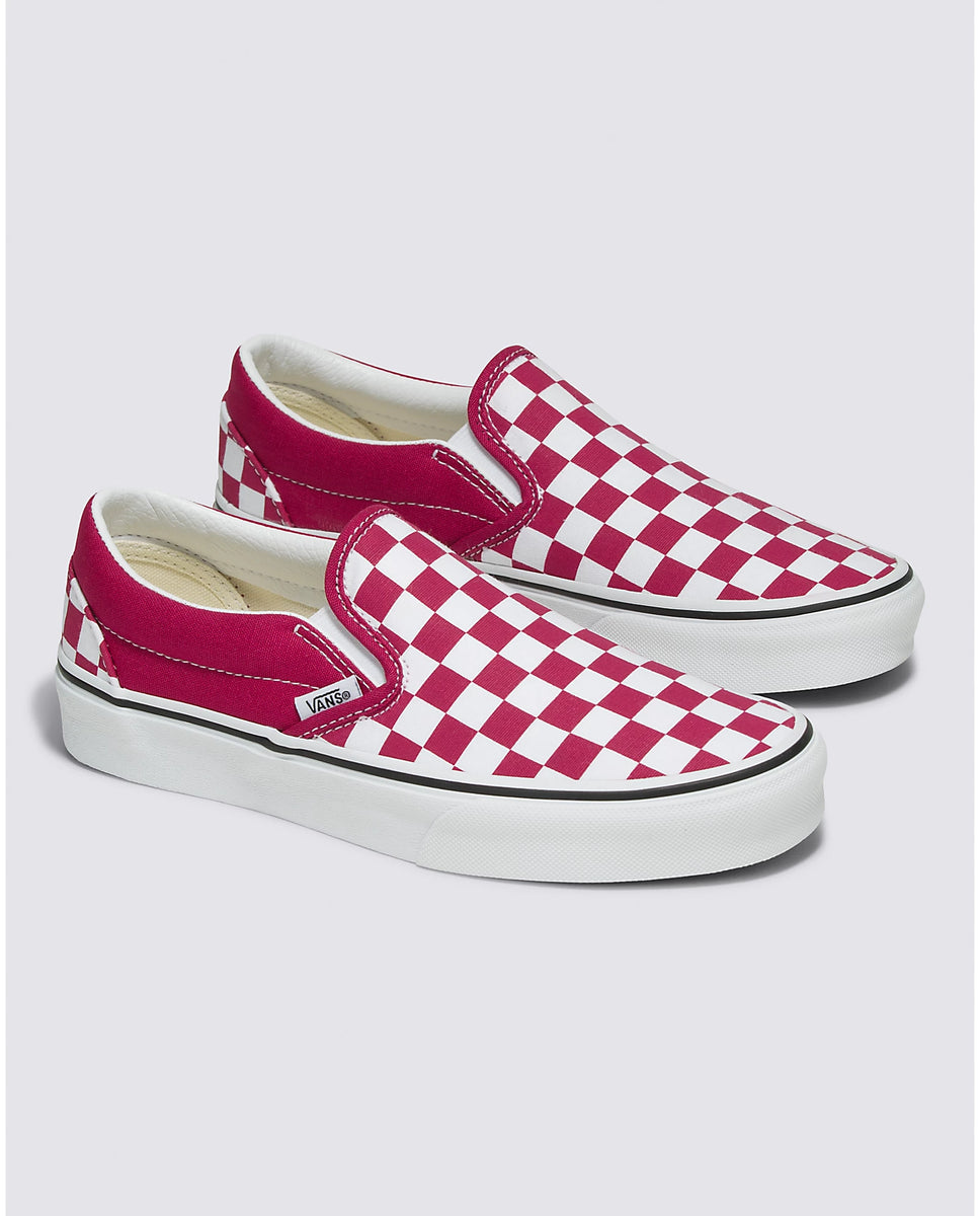 VANS UNISEX Classic Slip On Checkerboard Shoe Cherries Jubilee