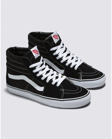 VANS UNISEX Sk8-Hi Shoe (Black/Black/White)