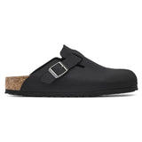 Birkenstock UNISEX Boston Vegan Birkibuc (Black - Wide Fit)