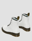 Dr. Martens Women's 1460 PATENT LEATHER LACE UP BOOTS (White Lucido + Patent Lamper)
