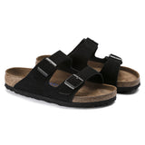 BIRKENSTOCK UNISEX Arizona SoftFoot Bed (Black - Narrow Fit)