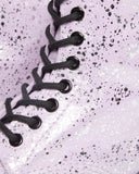 Dr Marten's  UNISEX 1460 METALLIC SPLATTER SUEDE LACE UP BOOTS (Lilac Metalic Paint Splatter)