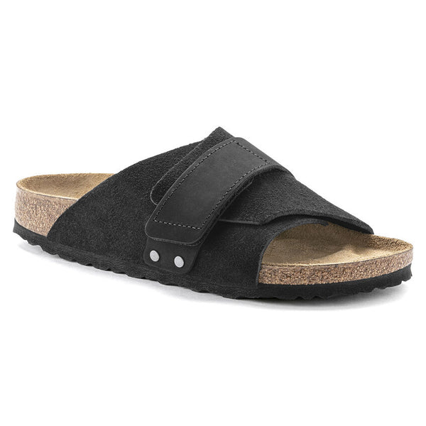 BIRKENSTOCK Men's Kyoto Nubuck Suede Leather (Black - Regular Fit)