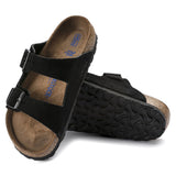 BIRKENSTOCK UNISEX Arizona SoftFoot Bed (Black - Narrow Fit)